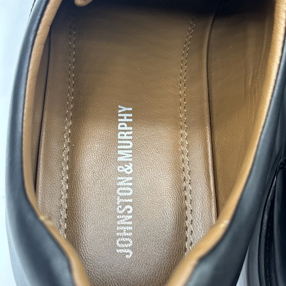 Johnston & Murphy‎ Men's Tabor Runoff Oxfords Shoes Black Leather Size 11.5